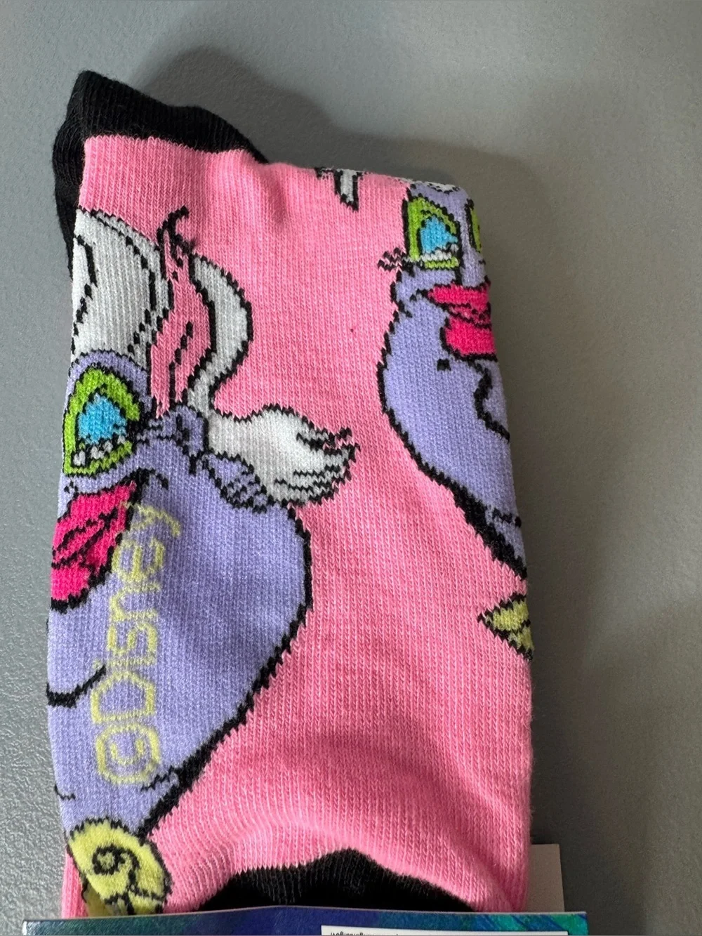 Disney villains Ursula character octopus crew socks vibrant colored one size